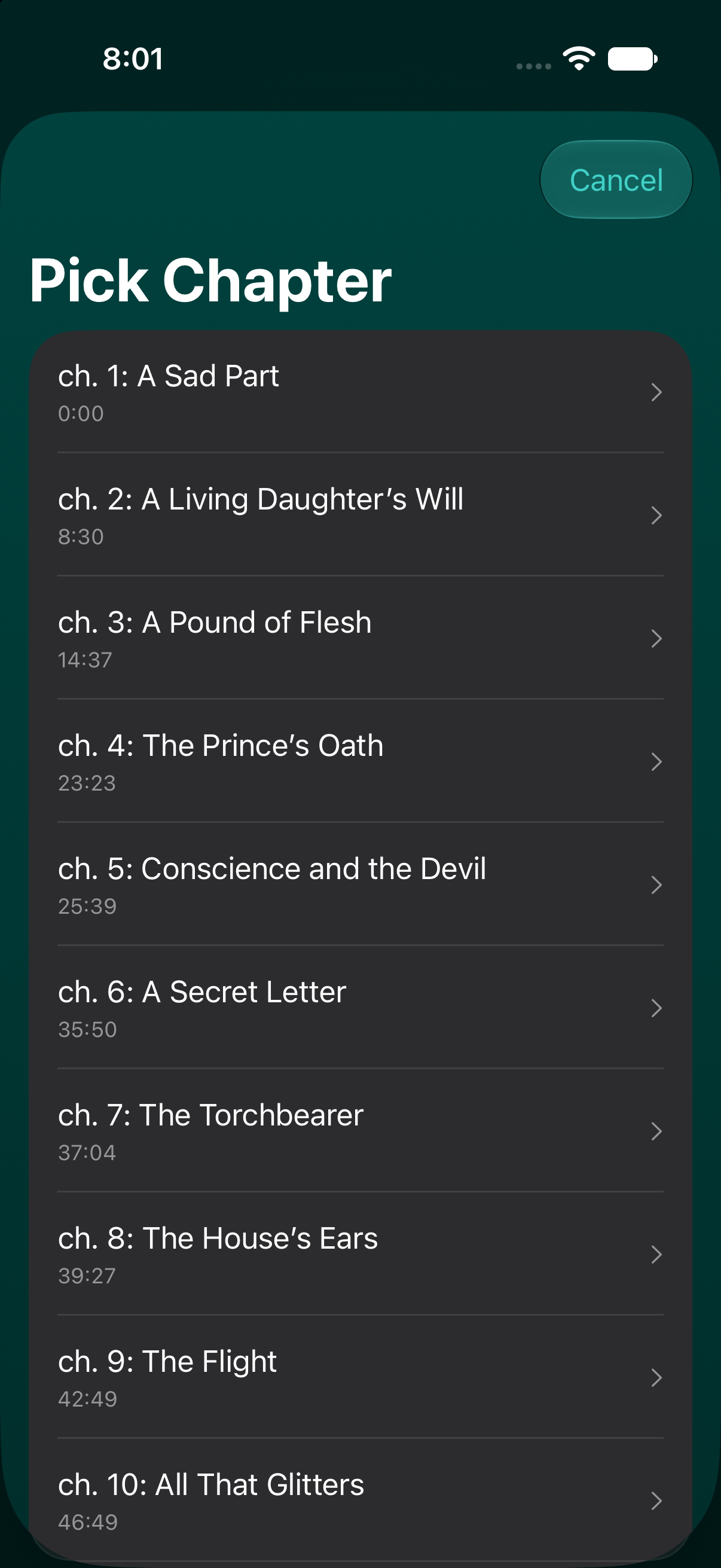 Echo chapter list for The Merchant of Venice — The Novel